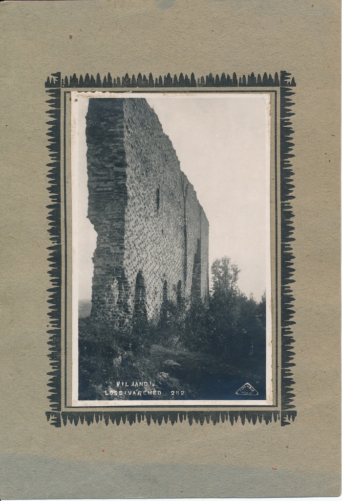 foto Viljandi lossimäed, Suurmüür, u 1910 F J.Riet