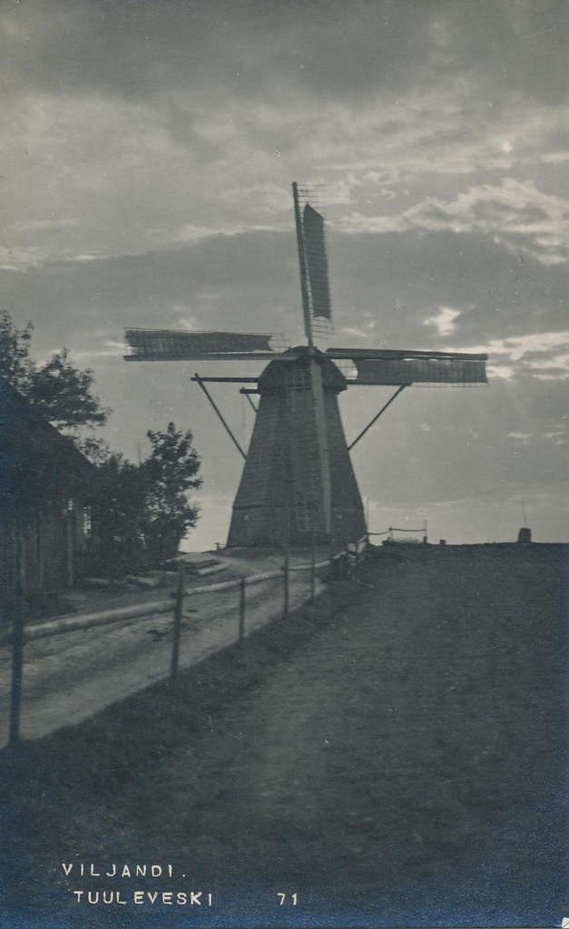 foto Viljandi, Turu tn, tuuleveski u 1915 foto J.Riet