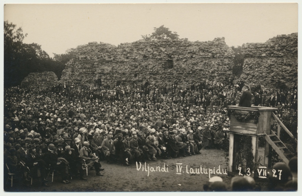 foto Viljandi IV laulupidu, II Kirsimägi, publik 1927 foto J.Riet