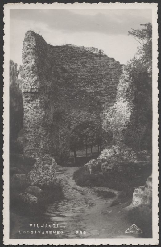 fotopostkaart, Viljandi, Kaevumägi, värav, u 1925, foto J. Riet