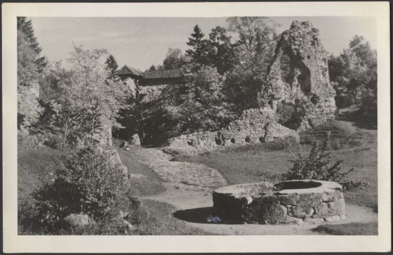 foto, Viljandi, Kaevumägi, kaev, Mungamüür, värav katusega, u 1955