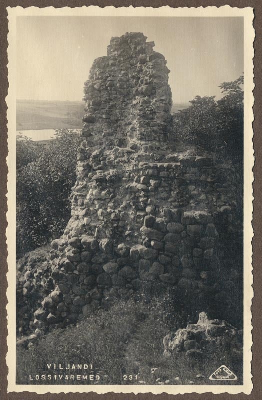 foto albumis, Viljandi, Kaevumägi, järv, u 1925, foto J. Riet