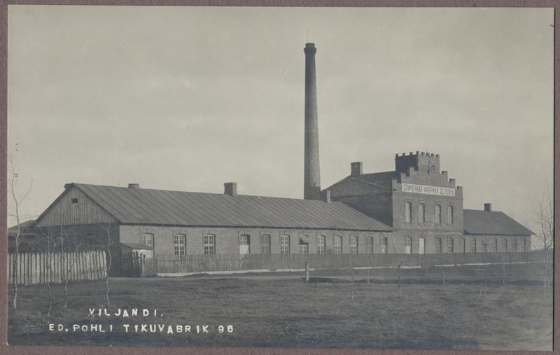 foto albumis, Viljandi, Ed. Pohli tikuvabrik, u 1915, foto J. Riet