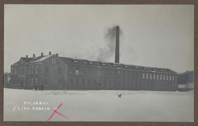 foto albumis, Viljandi, linavabrik, u 1915, foto J. Riet  duplicate photo