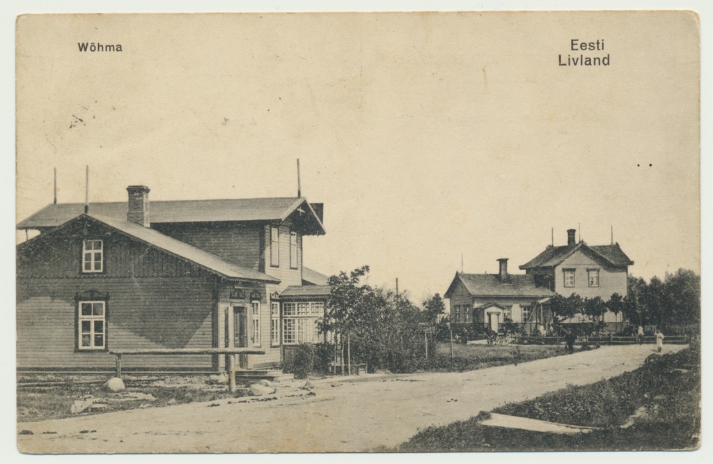 foto, Viljandimaa, Võhma, Jaama tn, u 1915, foto H. Kuhlbusch