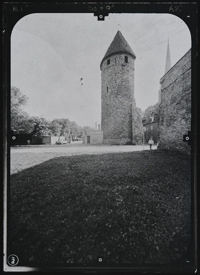 Tallinn, Suurtüki tn (endine Käsperti tänav) ja Hobuveski vaheline linnamüüri lõik. All-linna kindlustused - linnamüür, tornid, väravaehitised, muldkindlustused, vallikraav. Stereofotogramm-meetriline mõõdistamine.  duplicate photo