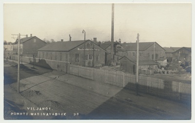 foto, Viljandi, Vaksali tn 17, Uno Pohrt'i masinavabrik, u 1905 foto J. Riet  duplicate photo