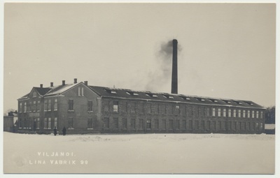 foto, Viljandi Linavabrik, välisvaade, u 1915, foto J. Riet  duplicate photo