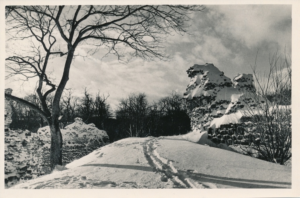 foto, Viljandi, lossimäed, Kaevumägi, talv, 1960, foto A. Kiisla
