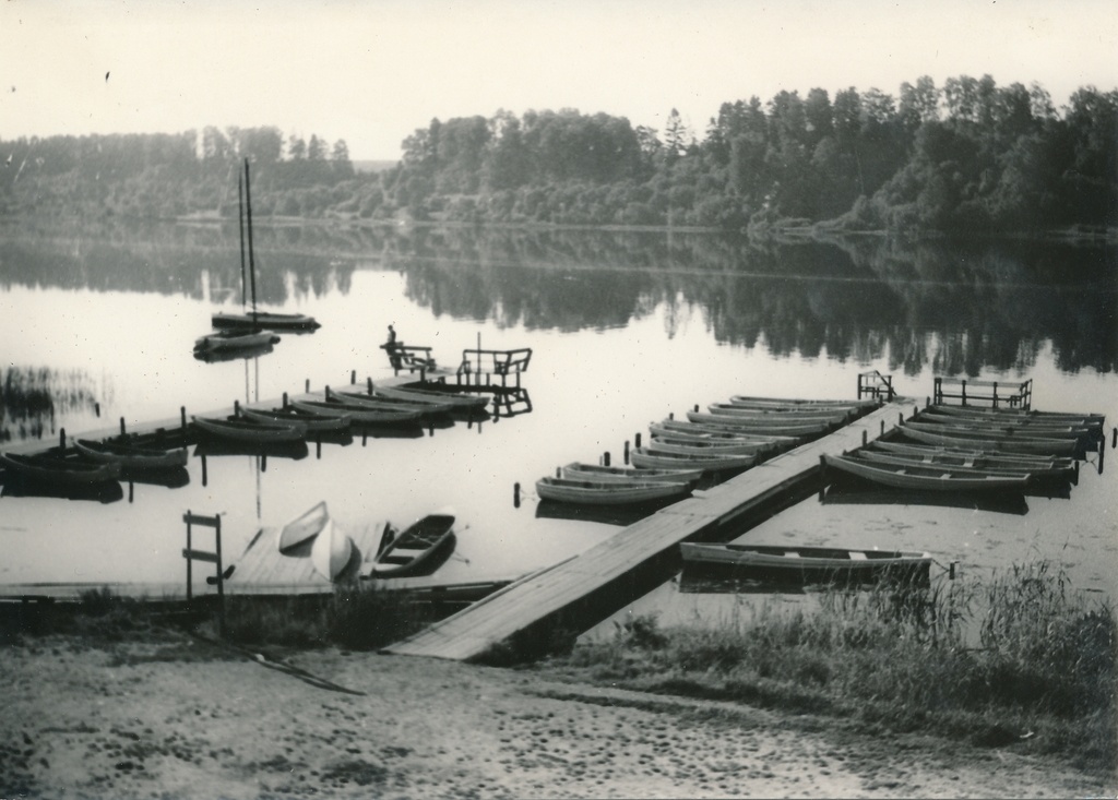 foto, Viljandi, järv, 2 paadisilda, u 1960