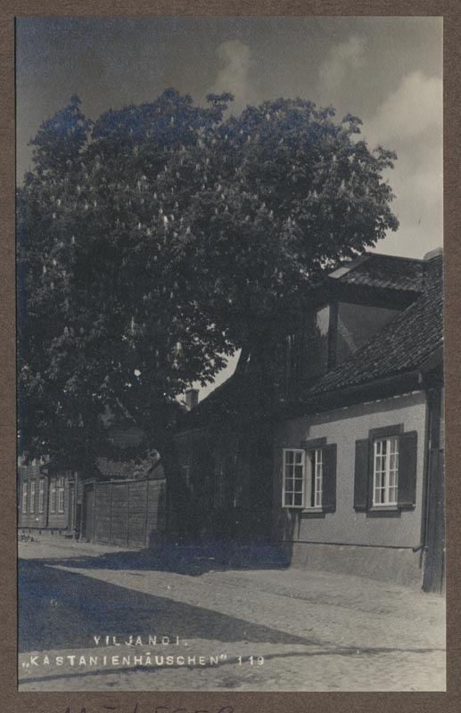 foto albumis, Viljandi, maja Jakobsoni tn 47?, u 1910, foto J. Riet