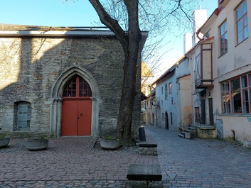 Saint Katariina monastery tower in the Old Town of Tallinn rephoto