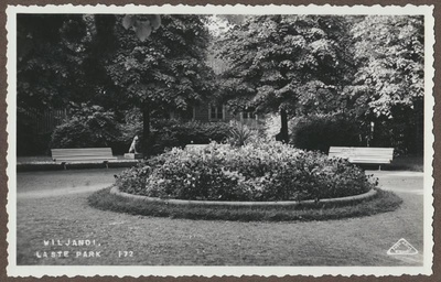 foto albumis, Viljandi, Lastepark (koer, lilleklump), u 1930, foto J. Riet  duplicate photo