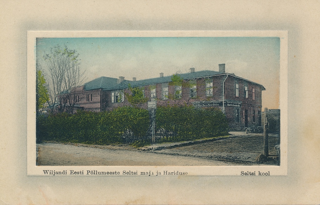 koloreeritud trükipostkaart, Viljandi, Põllumeeste seltsi maja Jakobsoni tn 42 u 1910 kirjastaja A. Tõllasepp