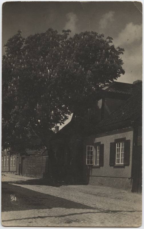 fotopostkaart, Viljandi, Jakobsoni tn 47, nn Kastanimaja, u 1918, foto J. Riet