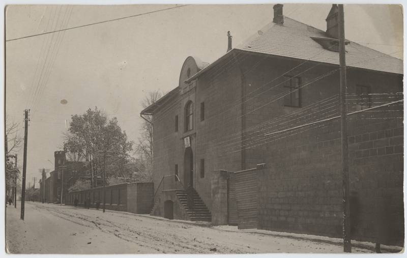 fotopostkaart, Viljandi, Jakobsoni tn 14, Sakala Partisanide Pataljoni staabihoone (parun Wolffi maja, eh 1913), u 1925, foto Mik (Põltsamaa)