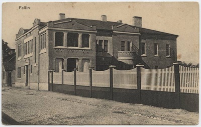 trükipostkaart, Viljandi, Jakobsoni tn 47c, saksa gümnaasium (siin 1907-1923), u 1913, kirjastus E. Ring  similar photo