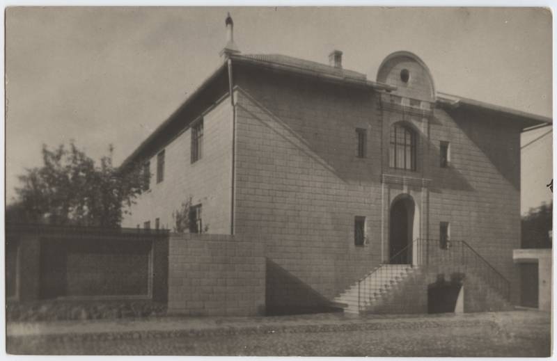 fotopostkaart, Viljandi, Jakobsoni tn 14, Sakala Partisanide Pataljoni staabihoone (parun Wolffi maja), u 1922
