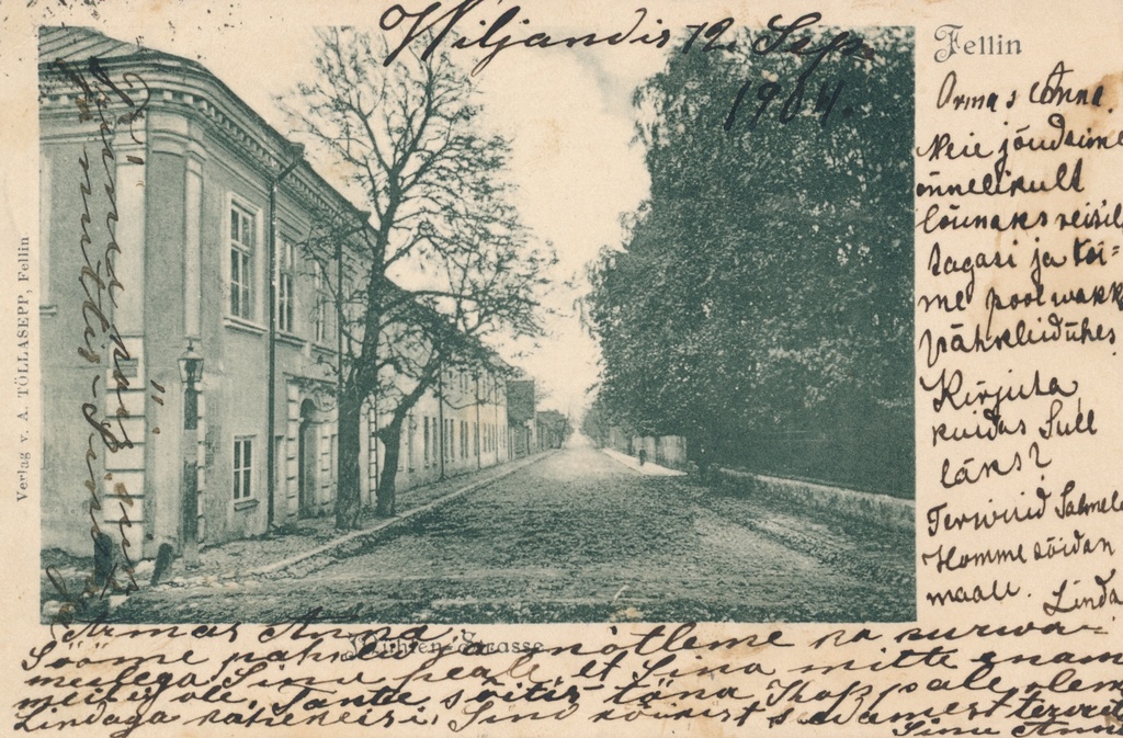 trükipostkaart, Viljandi, Jakobsoni tn, u 1905