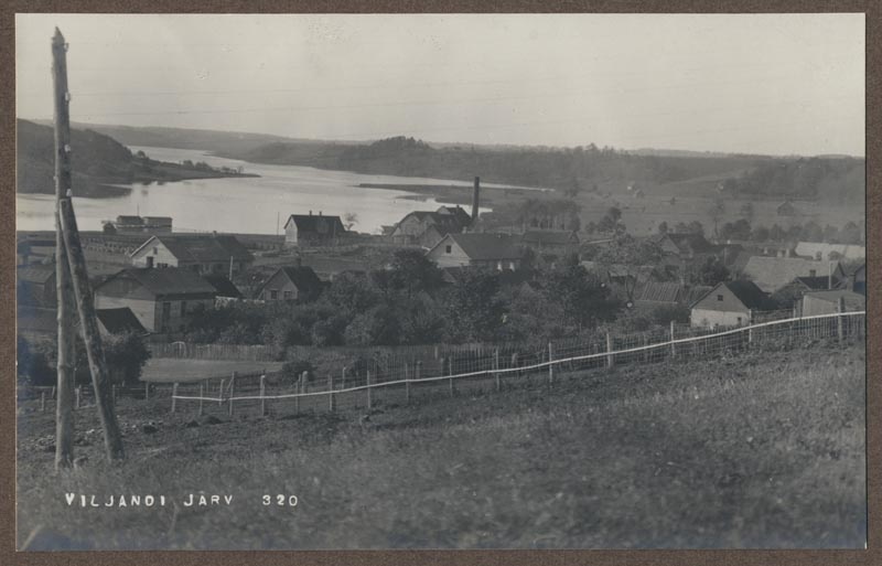 foto albumis, Viljandi, järv ümbrusega Jakobsoni mäelt, u 1920, foto J. Riet