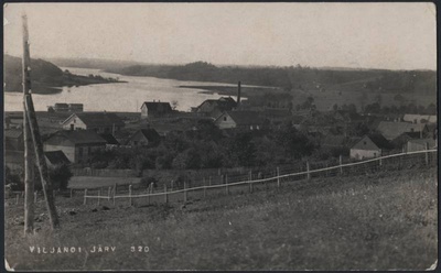 fotopostkaart, Viljandi, järv, ümbrus, Jakobsoni tn poolt, u 1925, foto J. Riet  duplicate photo