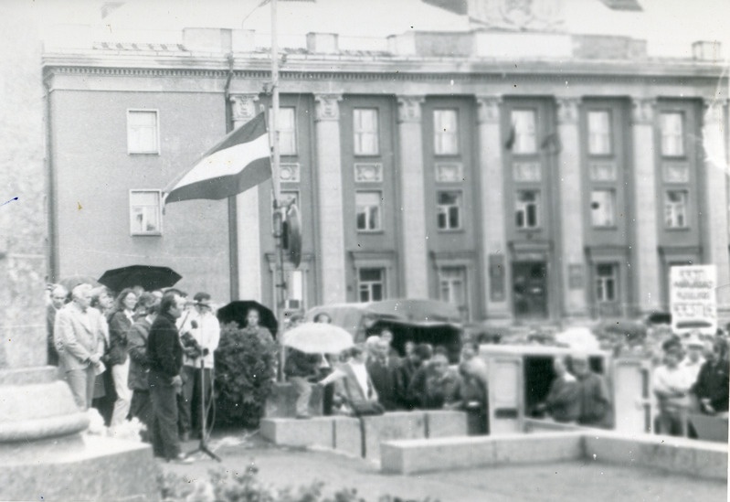 Võidu väljakul ökoloogiateemaline miiting.