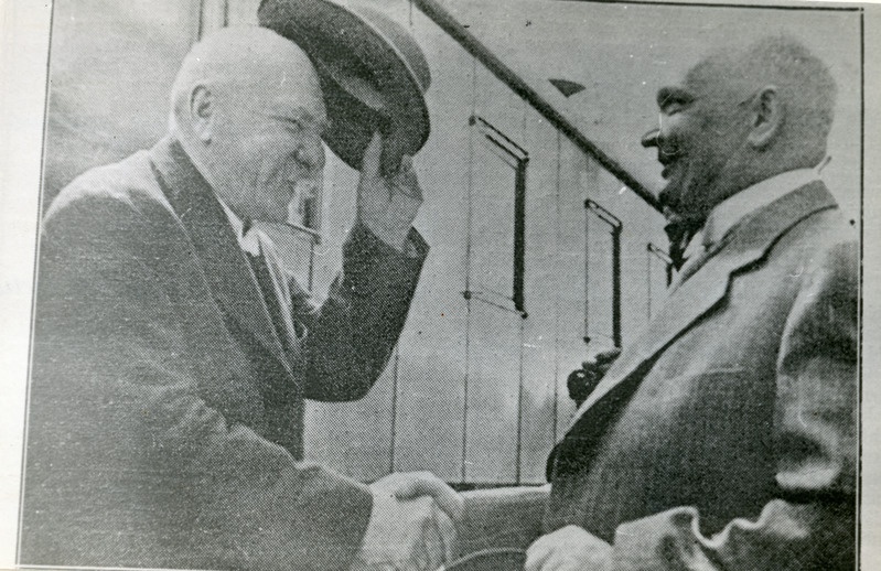 1.aug. 1936.a. saabus erirongiga Toila jaama Soome president Svinhufvud.