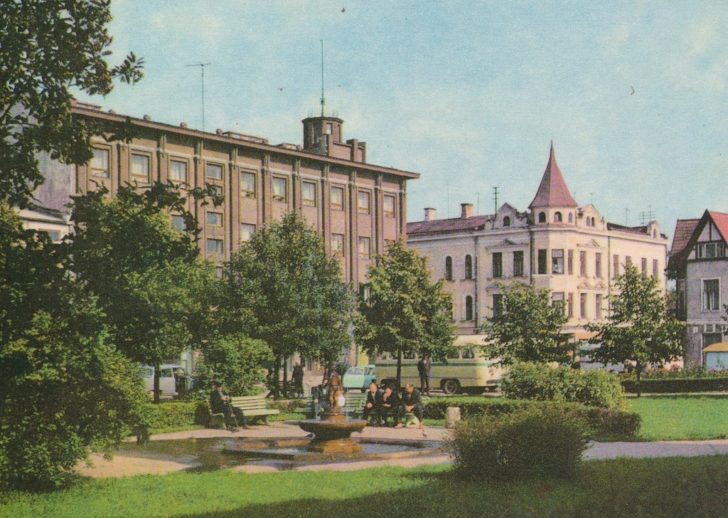 trükipostkaart, Viljandi Keskväljak, u 1968, foto E. Veliste, kirjastus Eesti Raamat