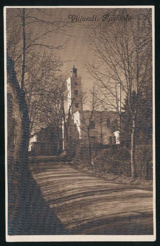 fotopostkaart, Viljandi, Trepimägi, raekoda, u 1938, foto M. Teng?