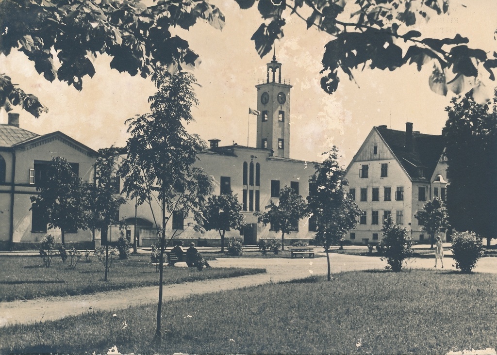 foto, Viljandi, linnaväljak, raekoda, 1963, foto E. Veliste