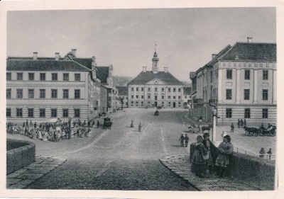 Tartu Suurturg ja raekoda. Louis Höflingeri litograafia 1860.  duplicate photo