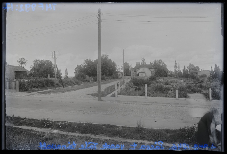Klaasnegatiiv. Päeva t, vaade Tähe t poolt. Tartu, 1946.
