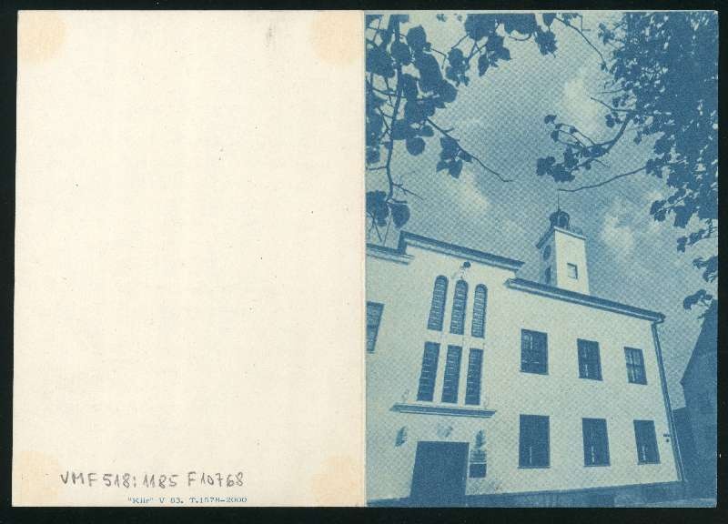 trükipilt, kutse rahvasaadikute nõukogu istungjärgule, päevakord, kaanel Viljandi, raekoda, 27.09.1984