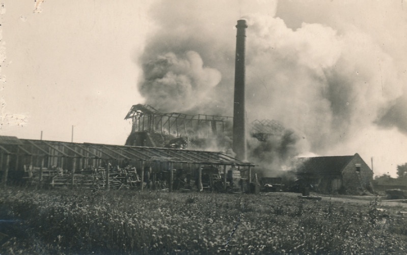 Keemiavabrik Helios, tulekahju. Tartu, 1927.
