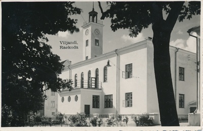 foto, Viljandi uus raekoda, tagakülg, u 1935  duplicate photo
