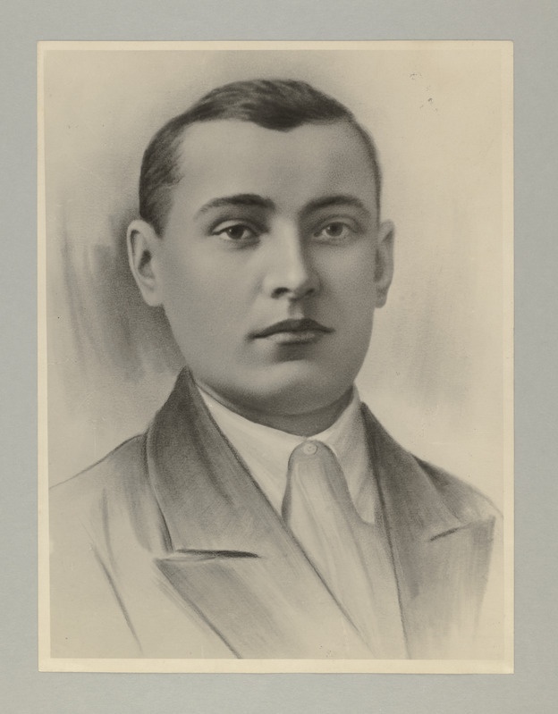 Seeria: "Partisaniliikumine Valgevene NSV-s Suure Isamaasõja perioodil". Nõukogude Liidu kangelane M.F.Silnitski, Daniili partisanisalga kuulipildur, kes langes kangelasena lahingus (1. Valgevene partisanide brigaad). Rindportree.