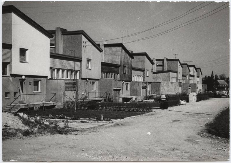 foto, Viljandi, Kase tn, Peetrimõisa ridaelamud, mai 1982, foto E. Veliste