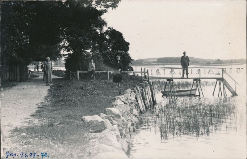 Foto. Dampfi album. Õhtu-Kalda vaade tänava algusest Paralepa suunas. 1927.