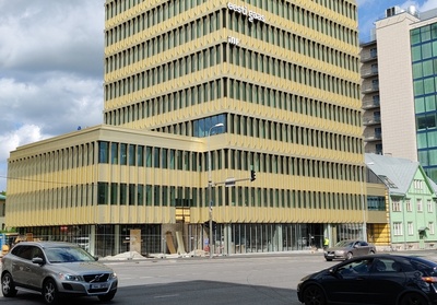 The main house of Eesti Gaasi on Liivalaia Street. rephoto
