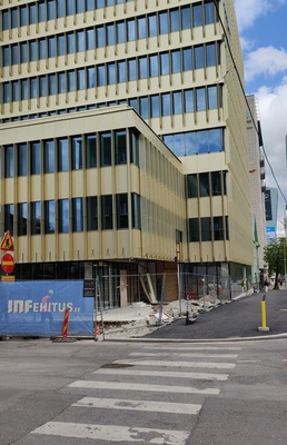 Main building of Eesti Gaasi on Liivalaia Street. rephoto