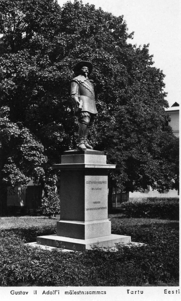 Mälestusmärk: Gustav II Adolf. Tartu, 1930-1940.
