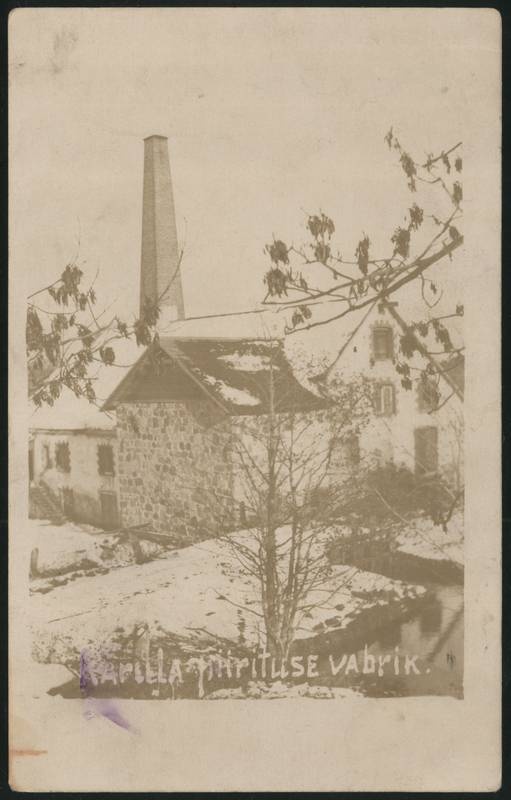 fotopostkaart, Viljandi khk, Karula piiritusevabrik, u 1925