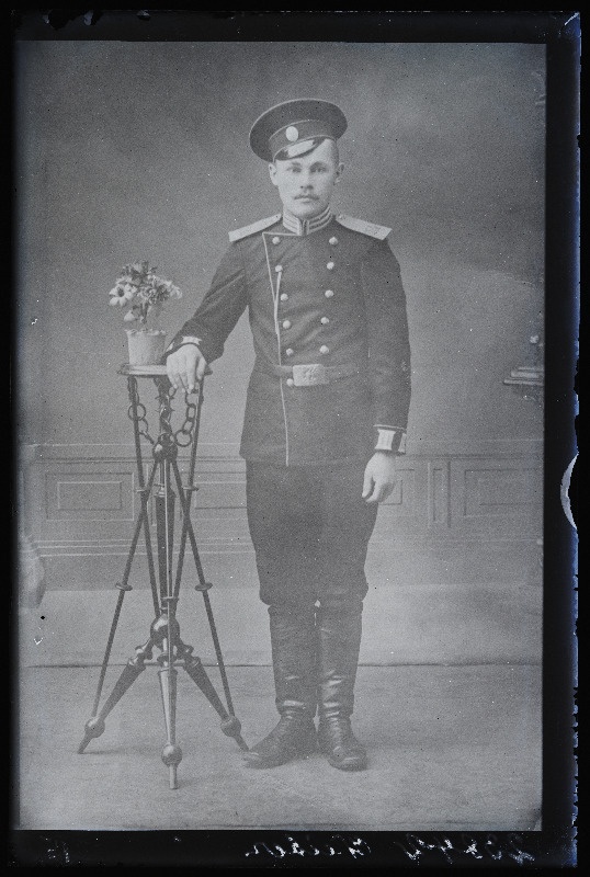 Sõjaväelase foto, (23.03.1917 fotokoopia, tellija Weiber [Veiber]).
