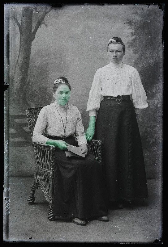 Kaks naist, (foto tellija Larm).