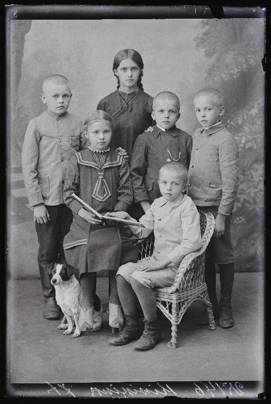 Grupp lapsi koeraga, (foto tellija Kiwikink [Kivikink]).