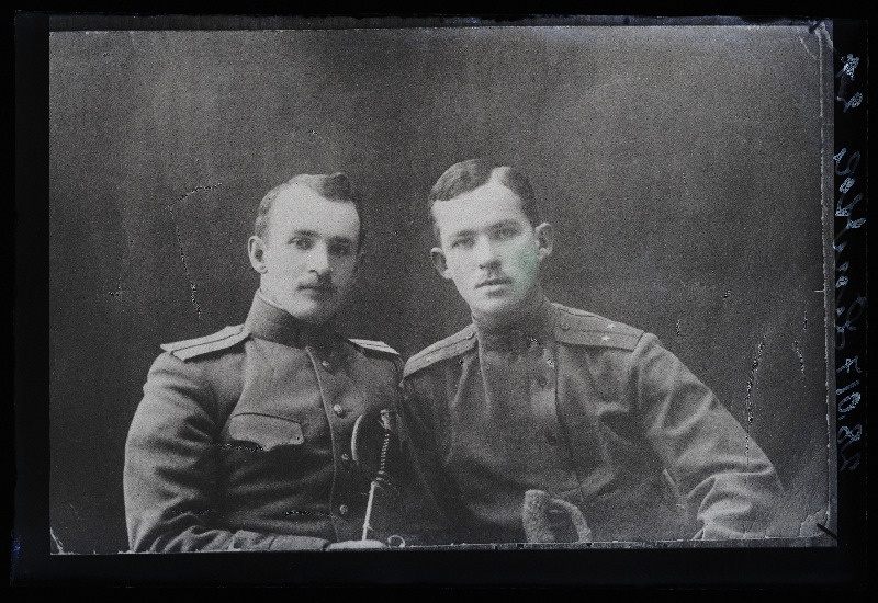 Kaks sõjaväelast, (10.12.1918 fotokoopia, tellija Lindtke).