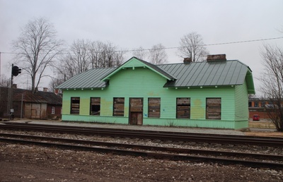 Antsla station building. rephoto
