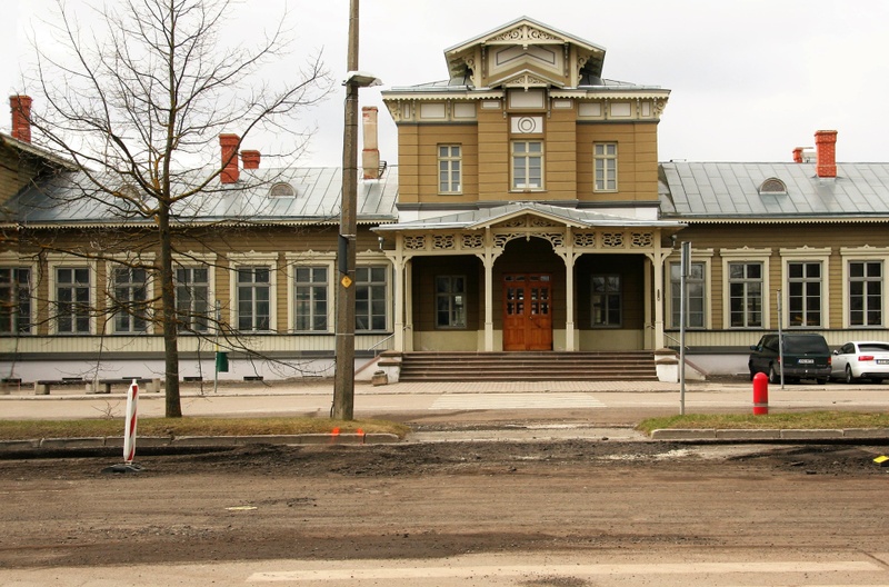 Postkaart. Vaade Tartu vaksalile. rephoto