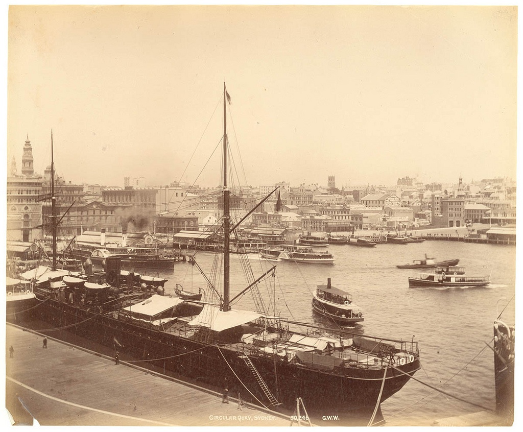 Circular Quay, Sydney from Fred Hardie - Photographs of Sydney, Newcastle, New South Wales and Aboriginals for George Washington Wilson & Co., 1892-1893