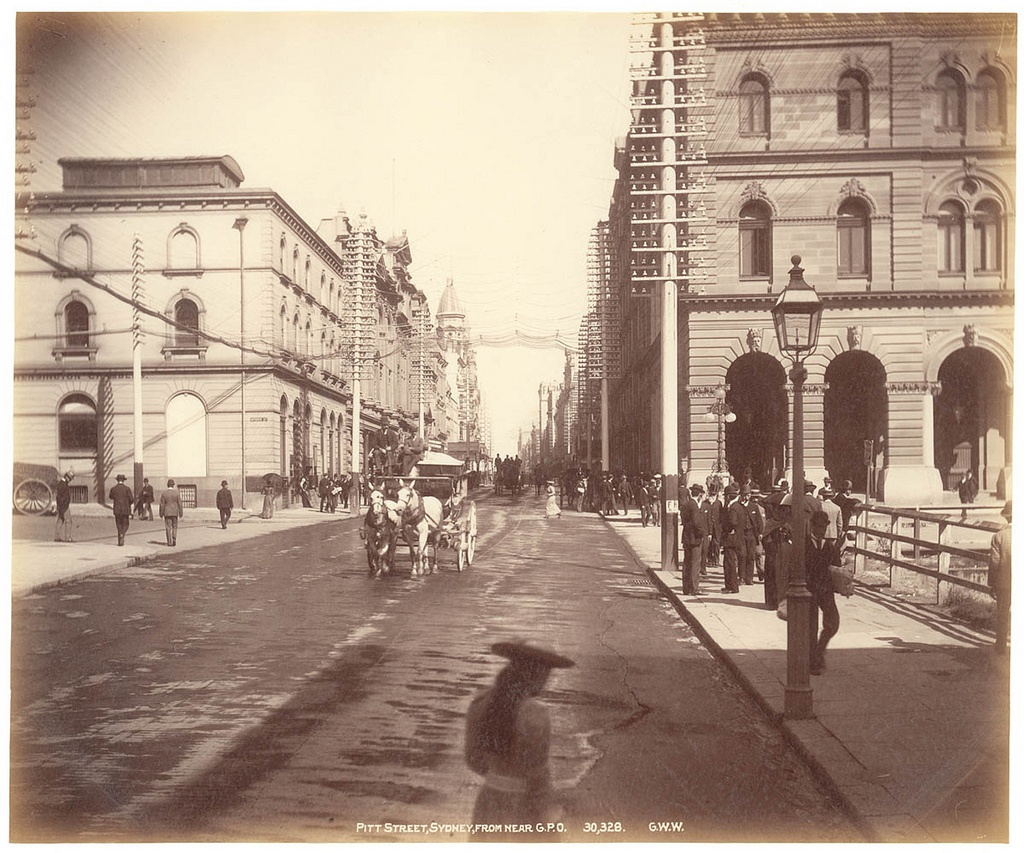 Pitt St Sydney from near GPO from Fred Hardie - Photographs of Sydney, Newcastle, New South Wales and Aboriginals for George Washington Wilson & Co., 1892-1893